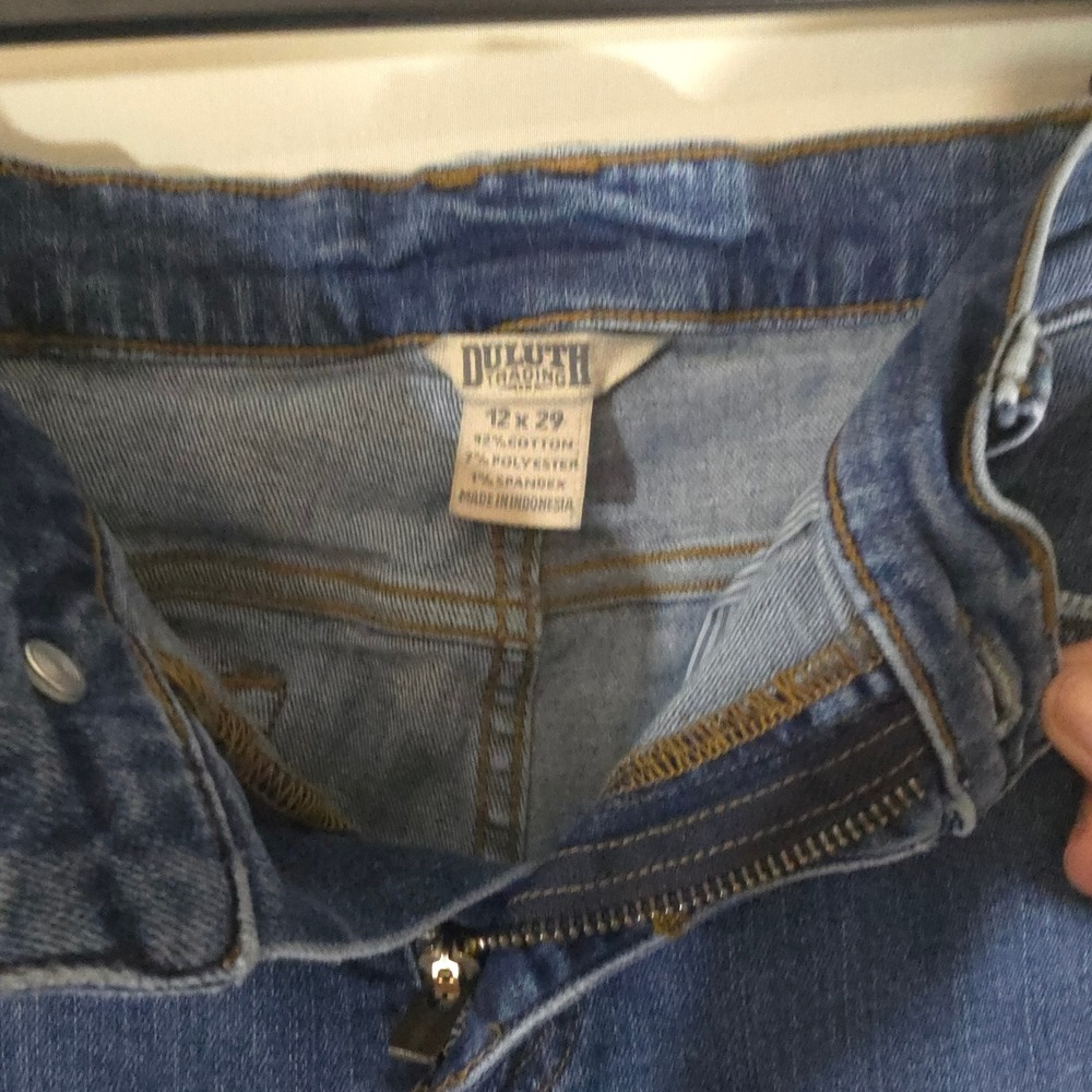 Duluth Trading Co Womens Size 12 x 29 Bootcut Jeans Medium Wash Stretch Denim - Picture 3 of 7